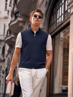 Wool-Blend Zip Vest