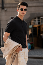 100% Merino Wool Short‑Sleeve Knit T‑Shirt